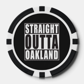 Gerades Outta Oakland Schwarzes Pokerchips