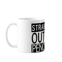 Gerades Outta zeichnet Tasse an
