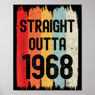 Geradewegs aus 1968 Lustiger Retro-Geburtstag Awes Poster