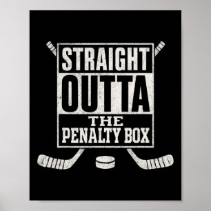 Geradewegs aus der Strafbank Eishockeyspieler G Poster