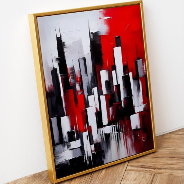 Gerahmt Art Poster von Red City (This is Red City art piece, and it's beautifully framed in gold.)
