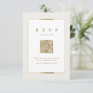 Gerahmt Elegance Moderne QR-Klassifizierung RSVP Karte