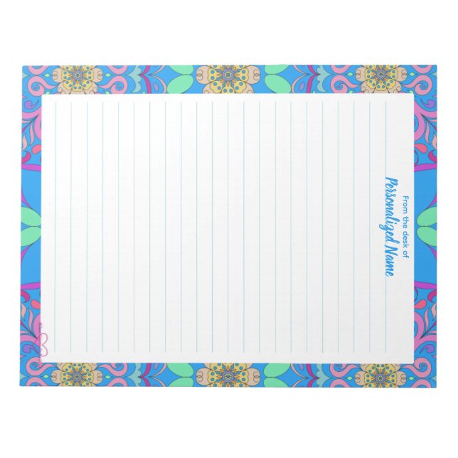Gerahmt Fiesta Lined Notizblock (Vorderseite)