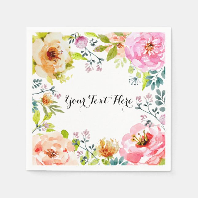 Gerahmt in Floral Serviette (Vorderseite)