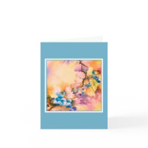 Gerahmte Blueberry Botanical Card — Pastell Orch