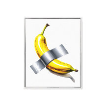 Gerahmte Canvas mit Duckband-Banane