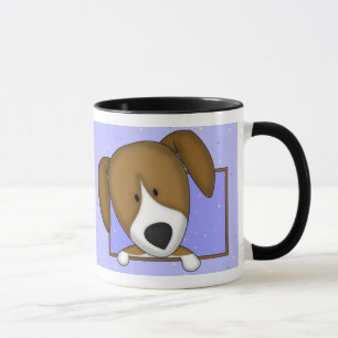 Gerahmte Cartoon-Beagle-Tasse Tasse