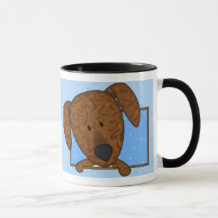 Gerahmte Cartoon Plott Jagdhund-Tasse Tasse