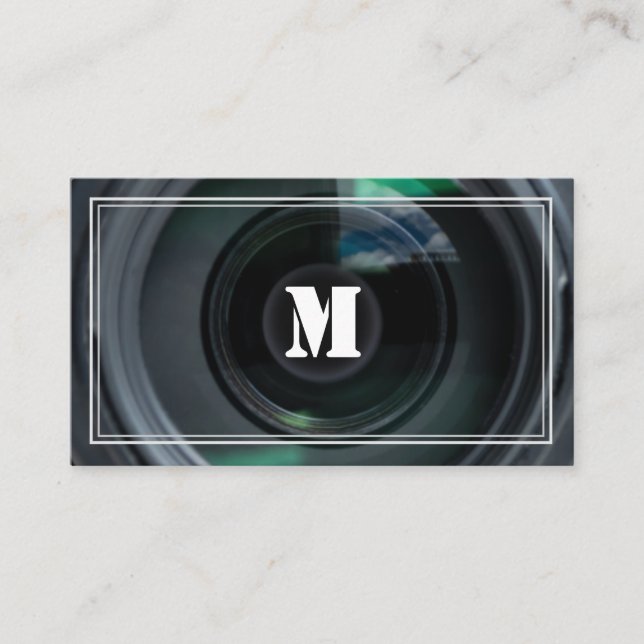 Gerahmte DSLR-Kameraobjektive für Fotografen Visitenkarte (Vorderseite)