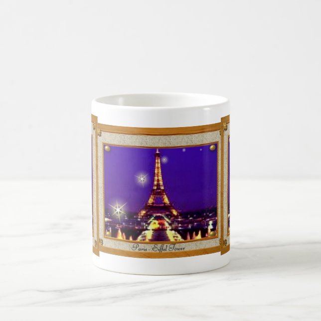 Gerahmte Eiffel-Turm-Tasse Kaffeetasse (Mittel)