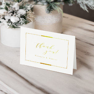 Gerahmte Eleganz Gold Einfache Moderne Hochzeit Folienkarte
