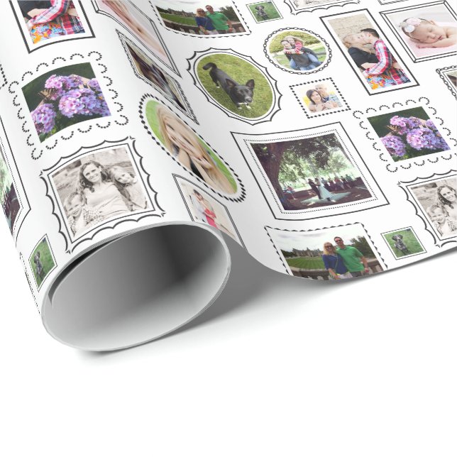 Gerahmte Foto-Galerie-kundenspezifisches Geschenkpapier (Rolleneckpunkt)