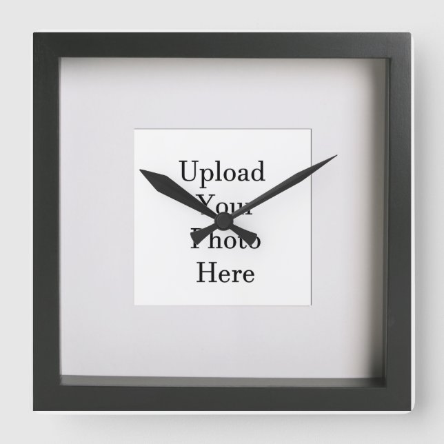 Gerahmte Foto-Illusion Quadratische Wanduhr (Vorderseite)