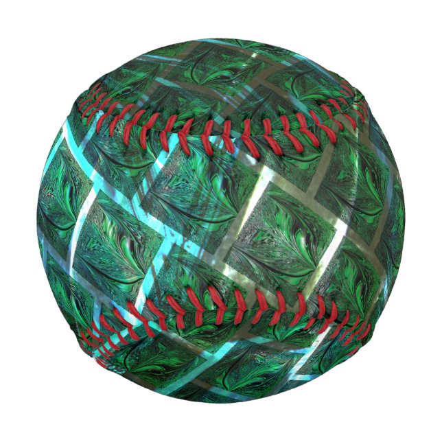 "gerahmte graue Augen", Kratzer und blaues Gras Baseball (Vorderseite)