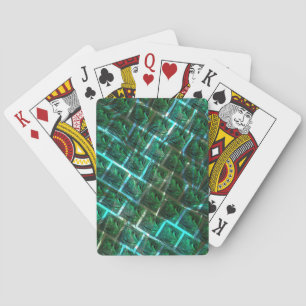 "gerahmte graue Augen", Kratzer und blaues Gras Spielkarten