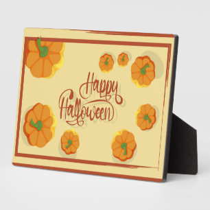 Gerahmte Grußkarte Happy Halloween Typografie Fotoplatte