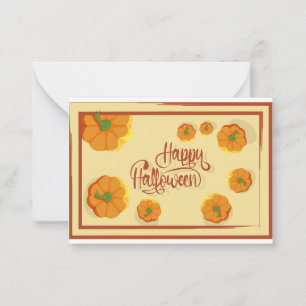 Gerahmte Grußkarte Happy Halloween Typografie Mitteilungskarte