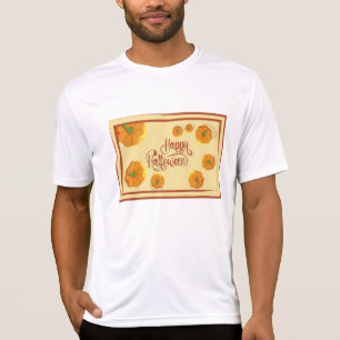 Gerahmte Grußkarte Happy Halloween Typografie T- T-Shirt