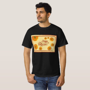 Gerahmte Grußkarte Happy Halloween Typografie T- T-Shirt