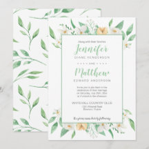 Gerahmte Hochzeit von Weiß und Gelb