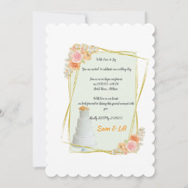 gerahmte Hochzeitseinladung Einladung