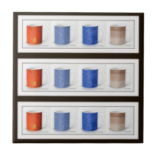 Gerahmte Kaffeebecher Fliese