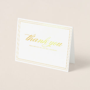 Gerahmte Kalligraphie Gold Foil Dankeschön Karte