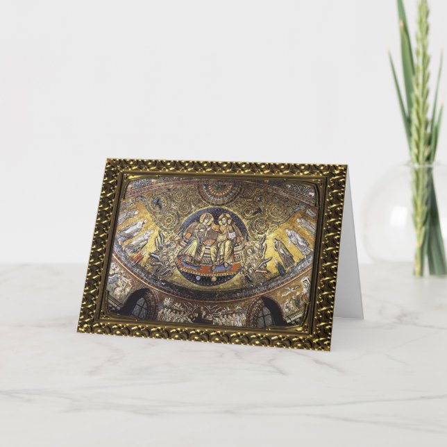 Gerahmte Kapelle Fresco - Weihnachtskarte Feiertagskarte (Vorderseite)