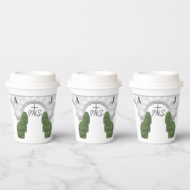 Gerahmte katholische Bibelverse als angesprochen Pappbecher (Multi)