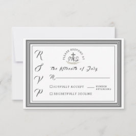 Gerahmte katholische Bibelverse Hochzeit RSVP-Kart RSVP Karte