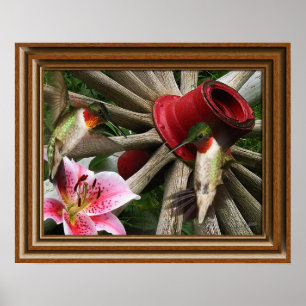 "Gerahmte" Kolibris Poster