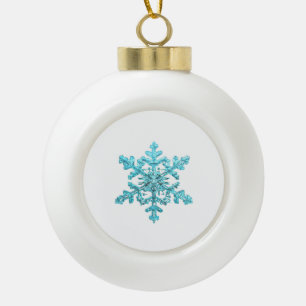 Gerahmte Schneeflocke Keramik Kugel-Ornament