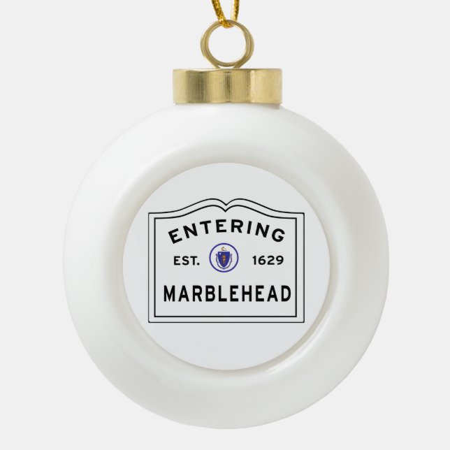 Gerahmte Schneeflocke Keramik Kugel-Ornament (Vorderseite)