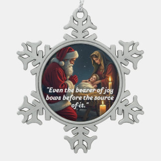 Gerahmte Schneeflocke Schneeflocken Zinn-Ornament