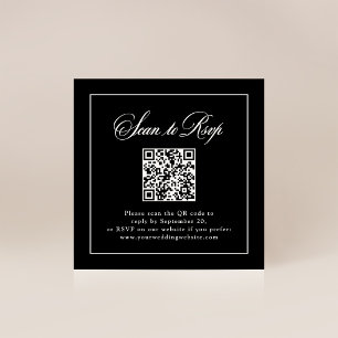 Gerahmte schwarze italienische Eleganz   Mit QR-Co Begleitkarte
