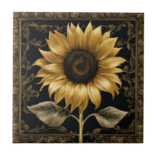 Gerahmte Sonnenblume Fliese