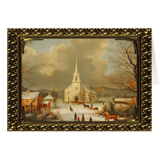 Gerahmte Weihnachtstagesdienstleistungen - Vintage (Vorderseite (Horizontal))
