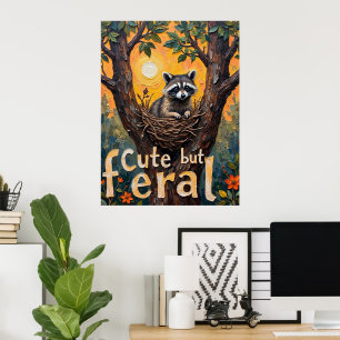 Gerahmte Wildnis: Raccoon's Cosy Spot Poster