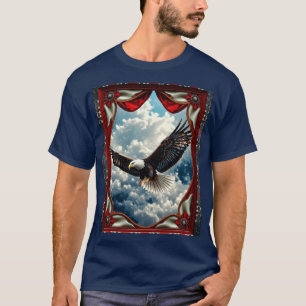 Gerahmter Adler im Flug T-Shirt