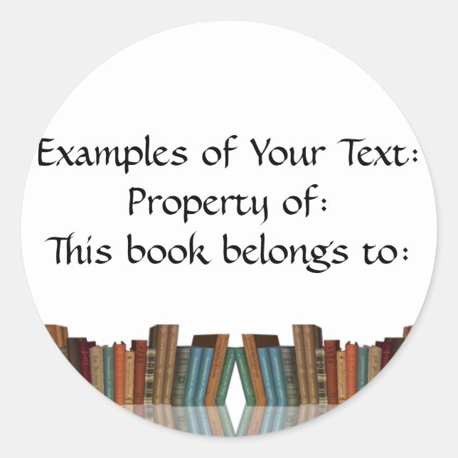 Gerahmter Buchsticker Runder Aufkleber (Vorderseite)