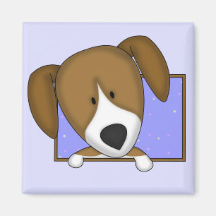 Gerahmter Cartoon-Beagle-Magnet Magnet