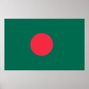 Gerahmter Druck mit Fahne in Bangladesch Poster