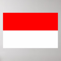 Gerahmter Druck mit Flagge Indonesiens