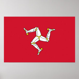 Gerahmter Druck mit Isle of Man, Vereinigtes König Poster
