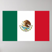 Gerahmter Druck mit mexikanischer Flagge