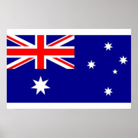Gerahmter Druck unter der Flagge Australiens