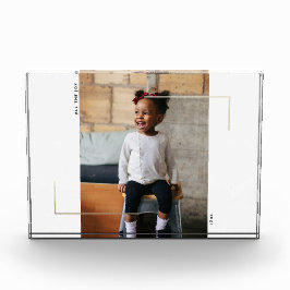 Gerahmter Foto-Block mit Goldfolie Fotoblock