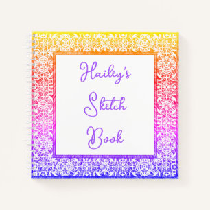 Gerahmter Name Sketchbook Notizbuch