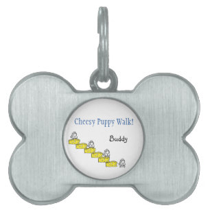 Gerahmter Pet-Tag Frogging Puppy-Hunde-Käse-MausMa Tiermarke