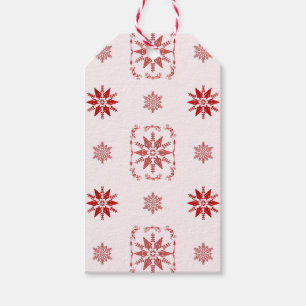 Gerahmter Schneeflockenspecktag Geschenkanhänger